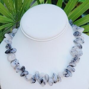 Rutilized Quartz  Crystal Necklace